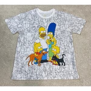 The Simpsons Graphic Doodle Sketch T-Shirt Size L